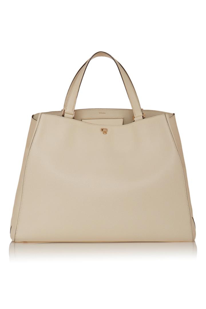 Valextra Brera Large Grain Leather Tote