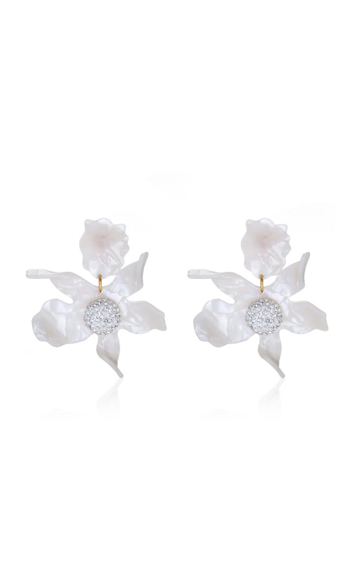 Lele Sadoughi Lily Crystal-embellished 14k Gold-plated Acetate Earring