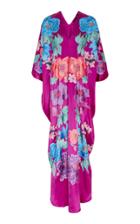 Josie Natori M'o Exclusive Floral Embroidered Caftan