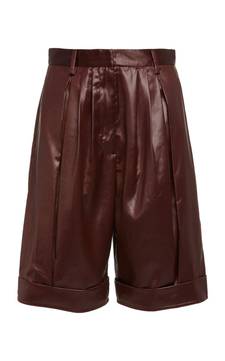 Tibi Liquid Drape Pleated Short
