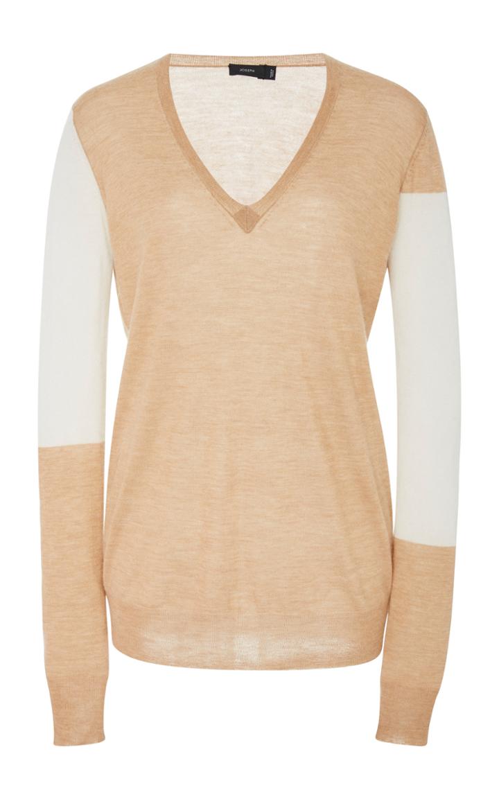 Joseph Two-tone Cashmere Sweater