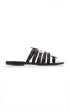 Fabrizio Viti X Ancient Greek Sandals Victoria Floral-embellished Leather Slides