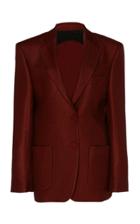 Petar Petrov Henri Cropped Wool And Silk-blend Straight-leg Pants
