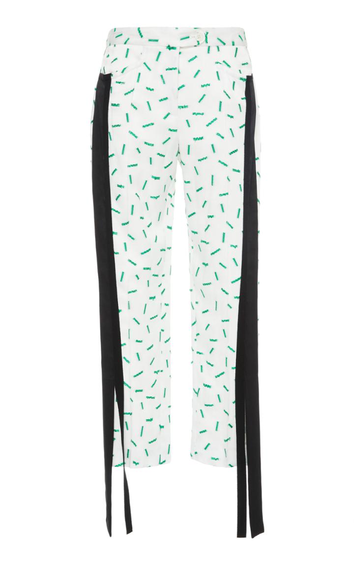 Hellessy Eckland Side-stripe Embroidered Satin Pants