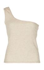 Albus Lumen Cold-shoulder Cotton-blend Top