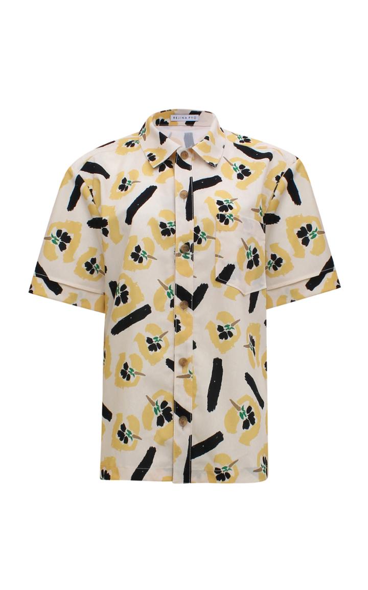 Moda Operandi Rejina Pyo Marty Oversized Floral Organic Cotton Shirt