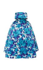 Richard Quinn Strapless Floral-print Satin Midi Dress