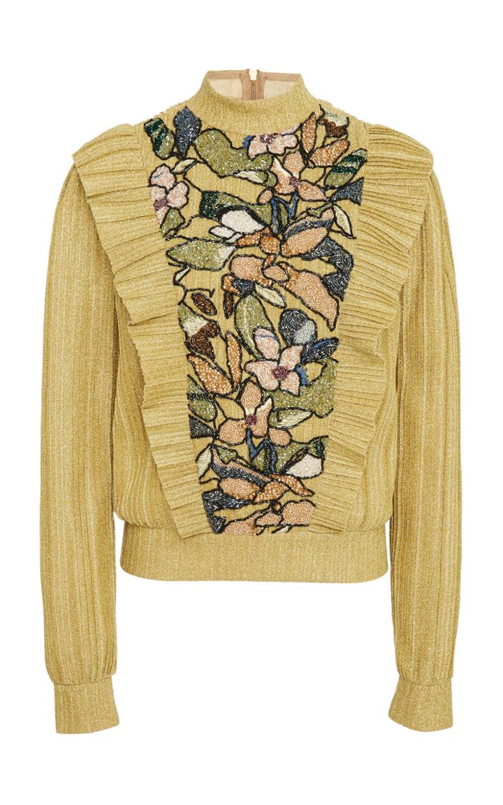Patbo Pleated Lurex Top With Beading