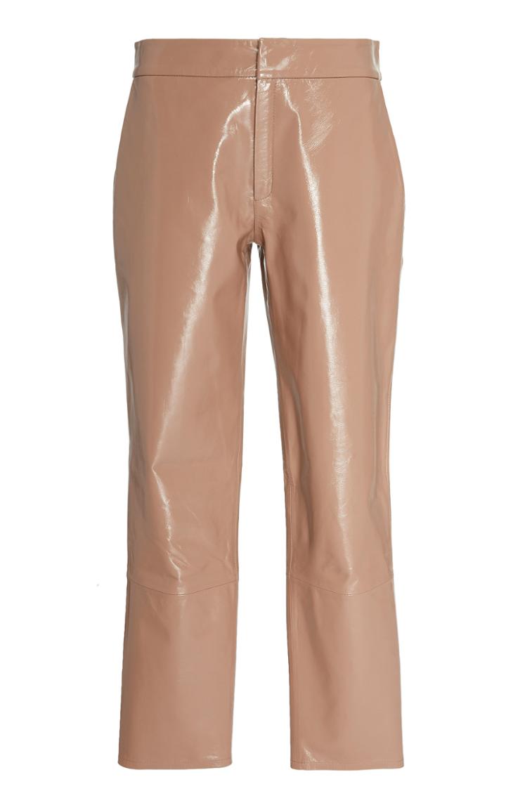 Zeynep Aray Mid-rise Leather Pants