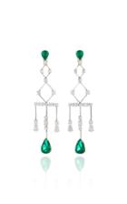 Ara Vartanian 18k Gold Diamond And Emerald Earrings