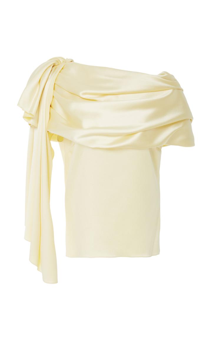 Hellessy Waterfall Silk Off Shoulder Top