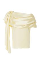 Hellessy Waterfall Silk Off Shoulder Top