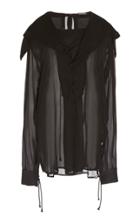 Ann Demeulemeester Lace-up Georgette Blouse