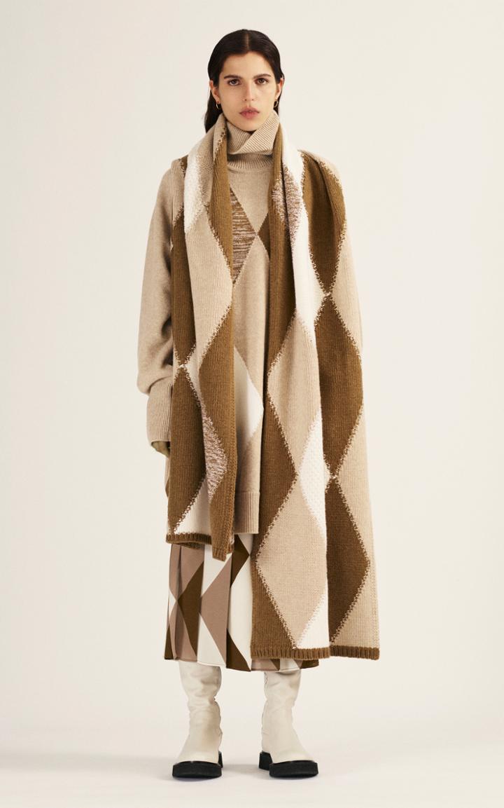 Moda Operandi Joseph Argyle-knit Wool Turtleneck Sweater