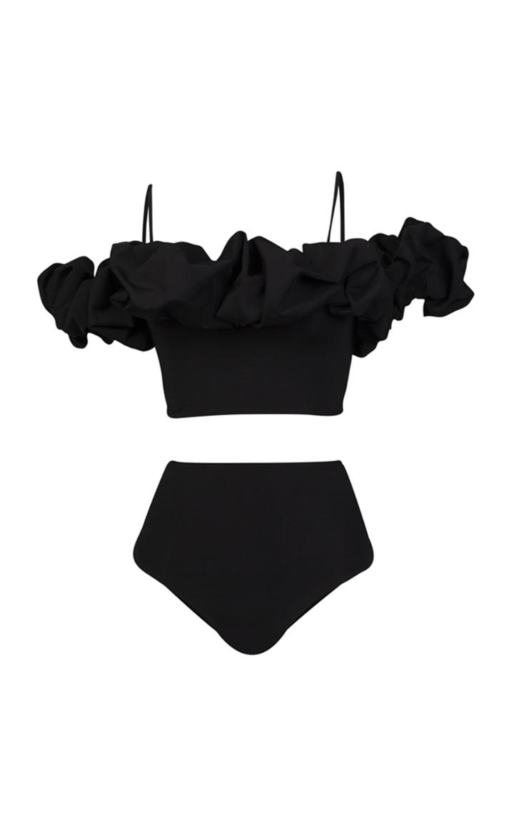 Moda Operandi Maygel Coronel Exclusive Alessandra Ruffled Neckline Bikini