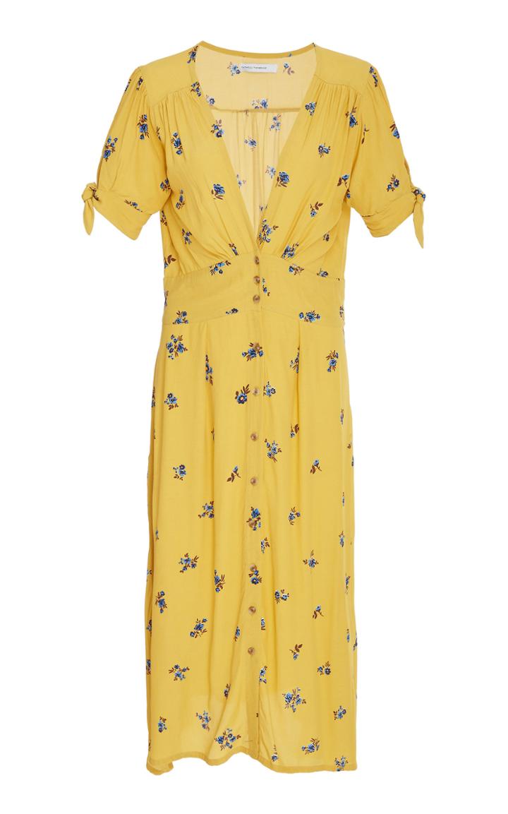 Faithfull The Brand Billie Short Sleeve Midi Dress