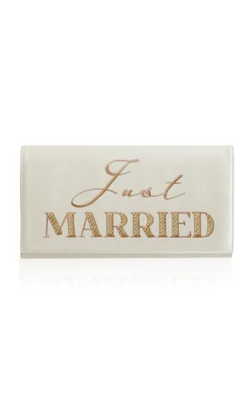 Preciously Paris Just Married Satin Clutch