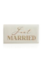 Preciously Paris Just Married Satin Clutch