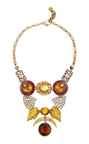Lulu Frost M'o Exclusive Vintage Disc And Brooch Necklace