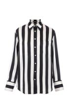 Moda Operandi Balmain Striped Silk-satin Button-front Shirt Size: 36