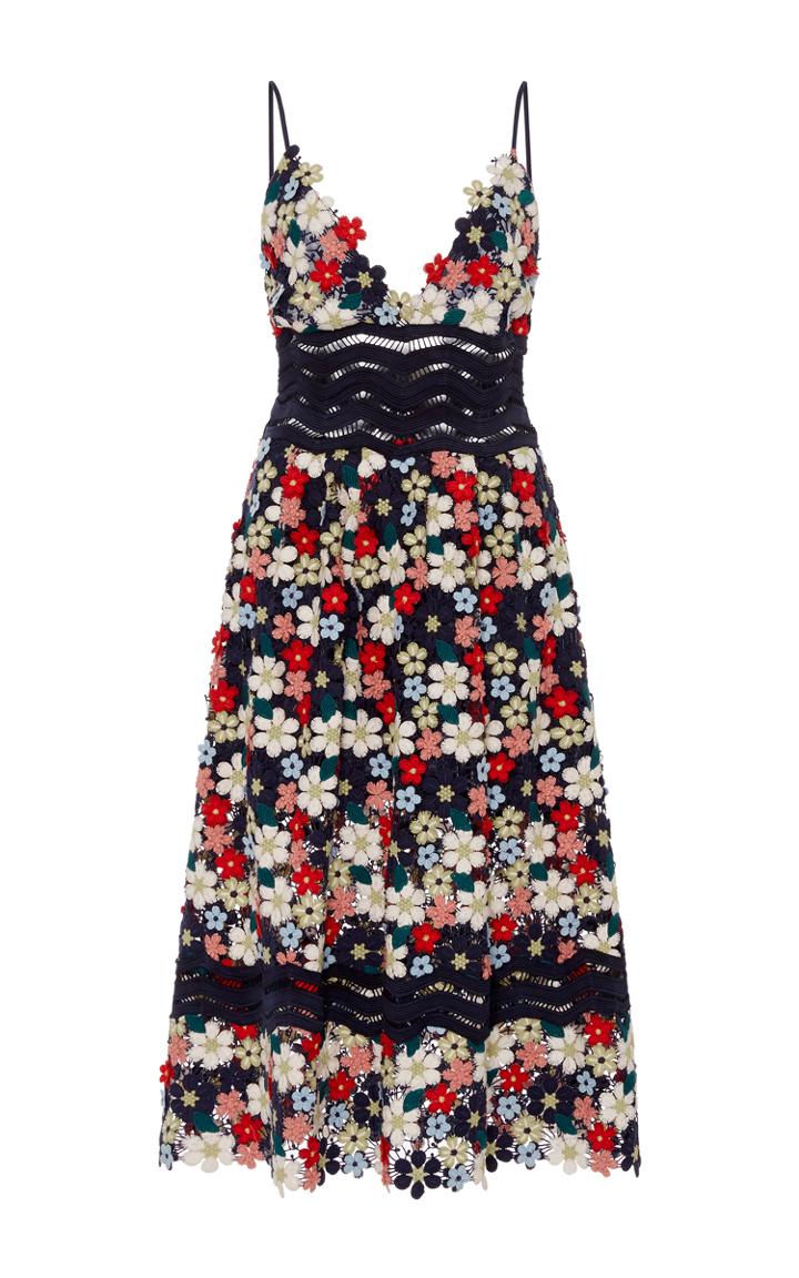 Sea Multi Crochet Tea Dress