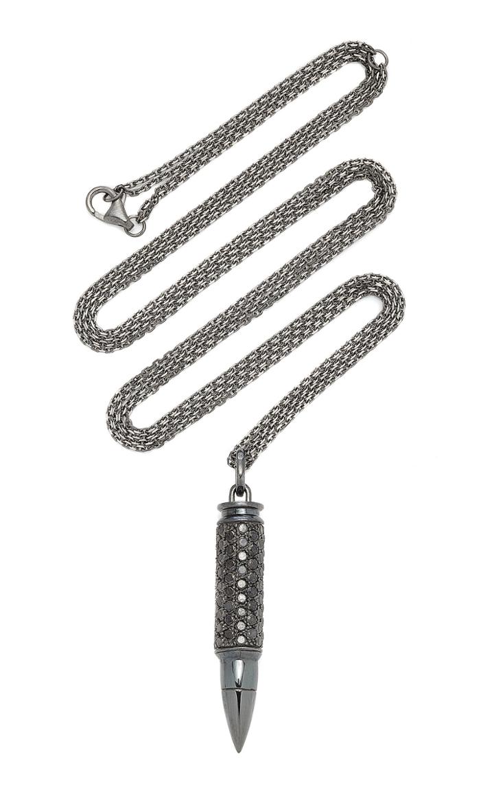 Akillis 18k White Gold, Rhodium And Diamond Necklace