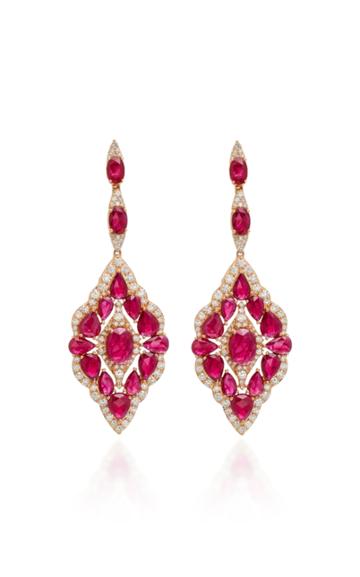 Sutra Ruby And Diamonds Earrings