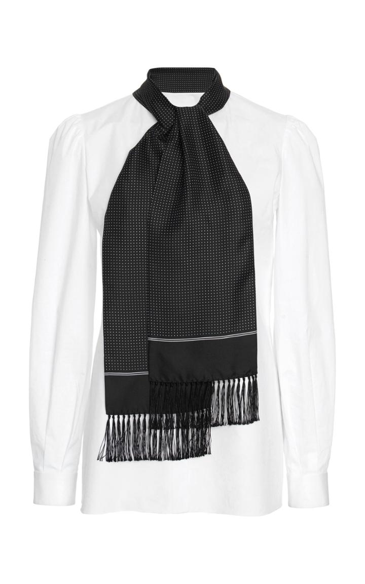 Dolce & Gabbana Scarf-neck Poplin Shirt