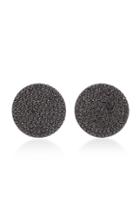 Nickho Rey Button 14k Gold And Black Spinel Earrings