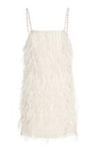 Monique Lhuillier Ostrich Feather-trim Shift Dress