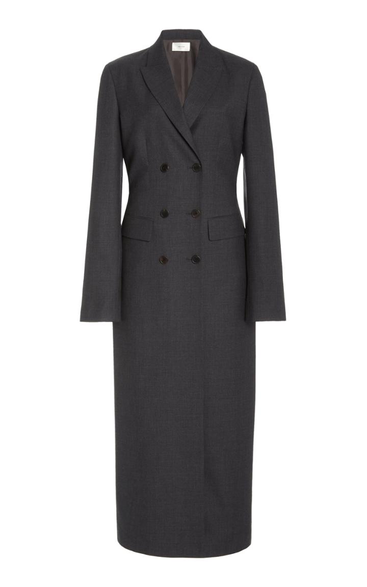 Moda Operandi The Row Marleen Double-breasted Worsted Wool Gabardine Coat