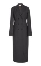 Moda Operandi The Row Marleen Double-breasted Worsted Wool Gabardine Coat