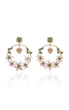 Dolce & Gabbana Lily-embellished Hoop Earrings