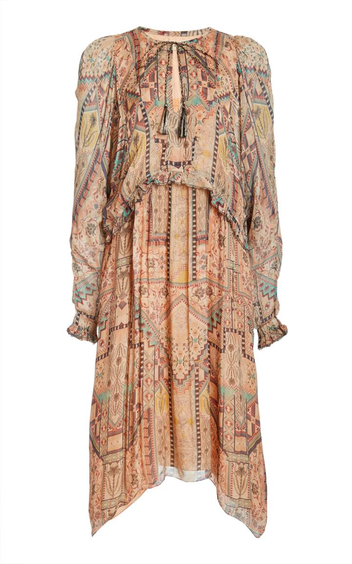 Moda Operandi Chufy Arnaq Printed Crinkled Georgette Dress