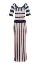 Temperley London Isabella Stripe Ribbed-knit Dress