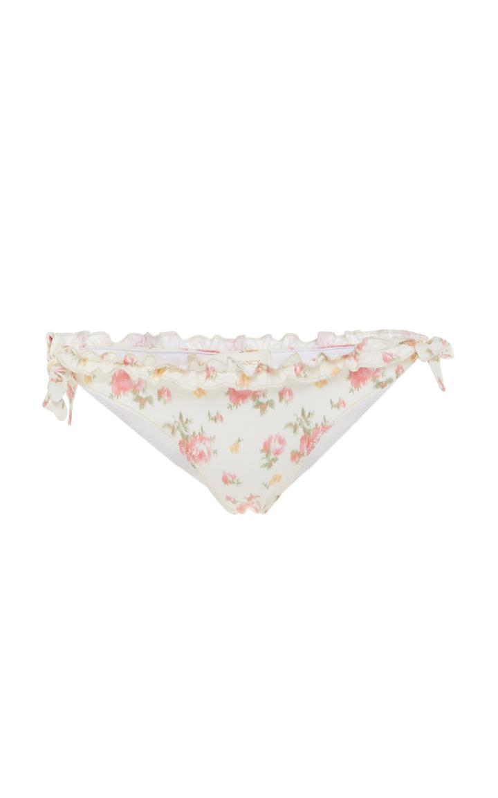 Loveshackfancy Elena Floral-print Bikini Bottom Size: Xs