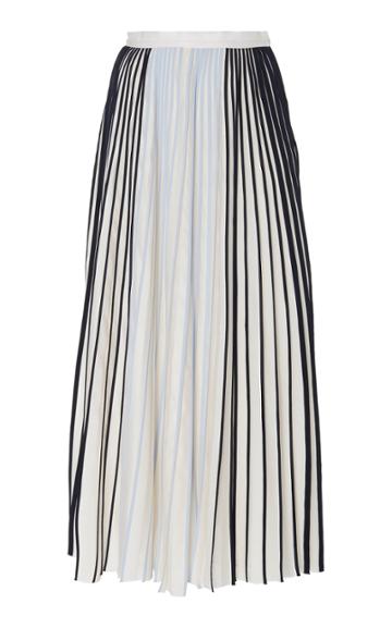 Gabriela Hearst Assisi Pleated Silk Wool Skirt
