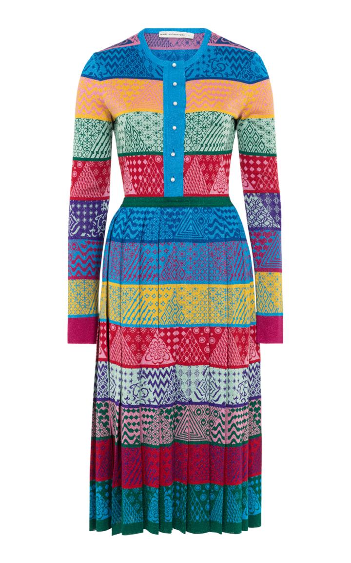 Mary Katrantzou Cecile Sparkle Jacquard Knit Dress