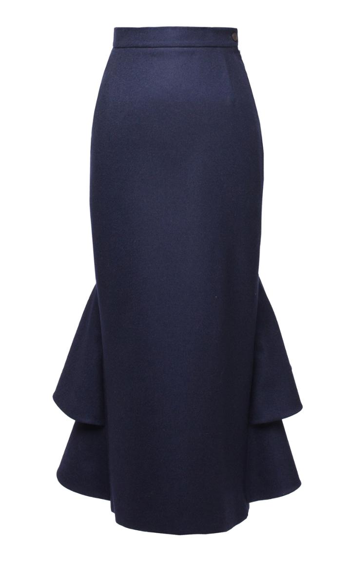 Lake Studio Wool Pencil Midi Skirt