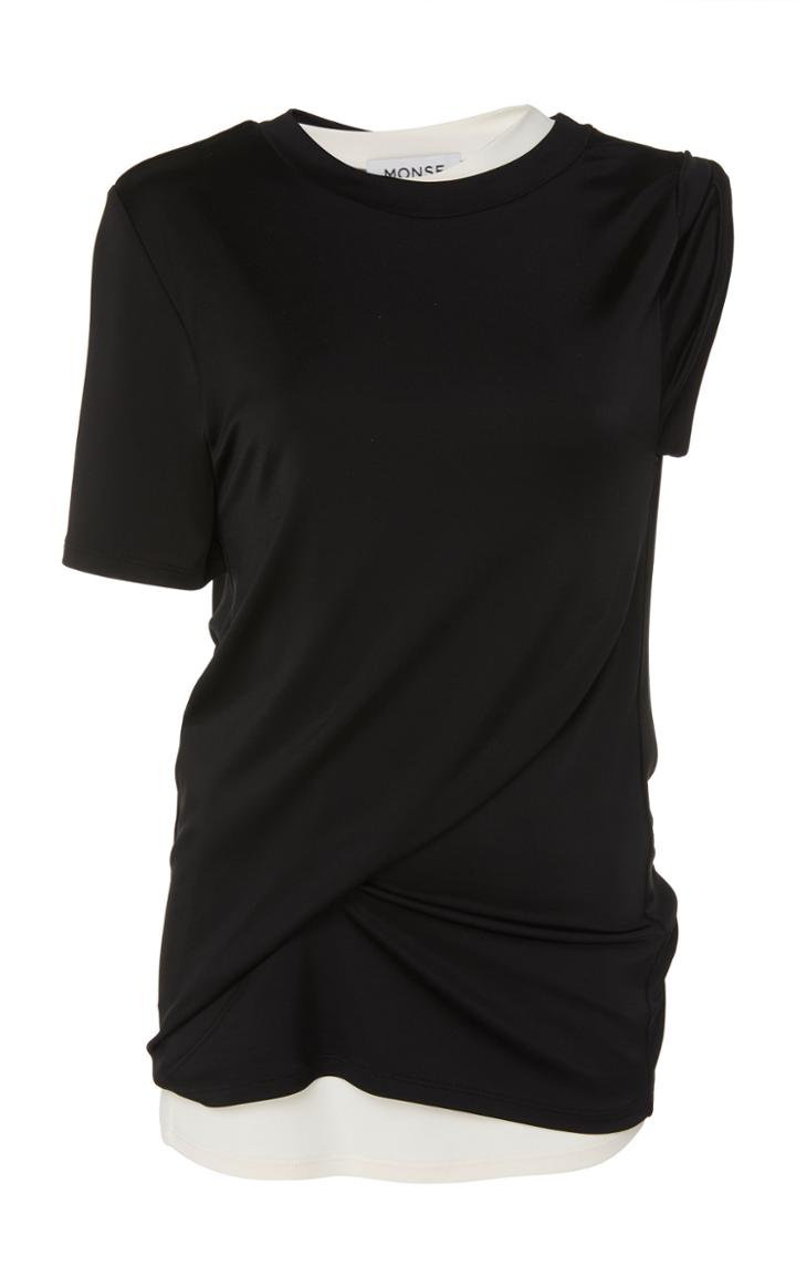 Monse Double Layer Twisted Jersey Top