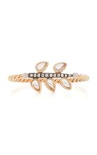 Misahara Waterway 18k Rose Gold Rainbow Moonstone And Diamond Ring