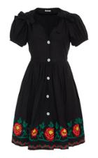 Miu Miu Embroidered Button Down Mini Dress