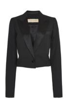 Elie Saab Cropped Wool Tuxedo Jacket