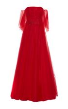 Costarellos Fairy Off-shoulder Gown