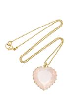 Renee Lewis Antique Rose Quartz Heart Necklace