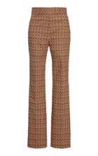 Moda Operandi Victoria Beckham Printed High-rise Slim Flare Trousers Size: 4