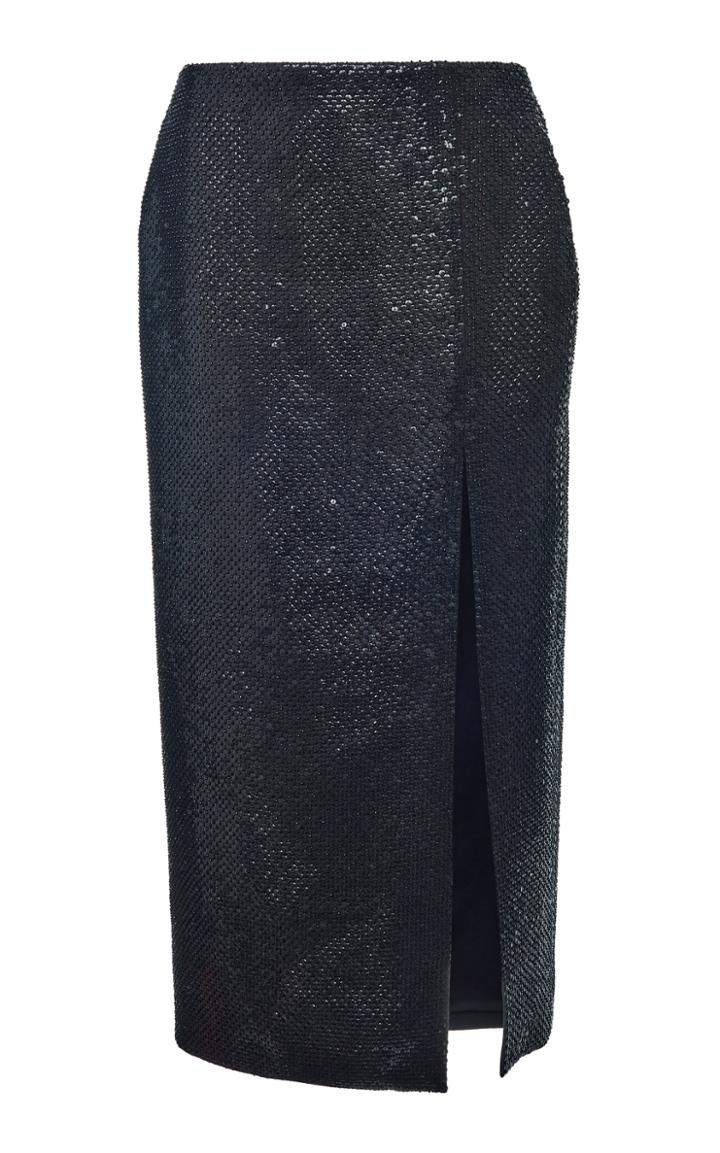 Moda Operandi Valentino Glittered Wool-silk Skirt