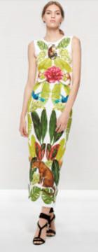 Oscar De La Renta Specialorder-sleeveless Printed Dress- Bs