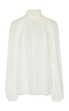 Givenchy Draped Silk-georgette Top