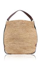 Isabel Marant Bayia Leather-trimmed Straw Bag